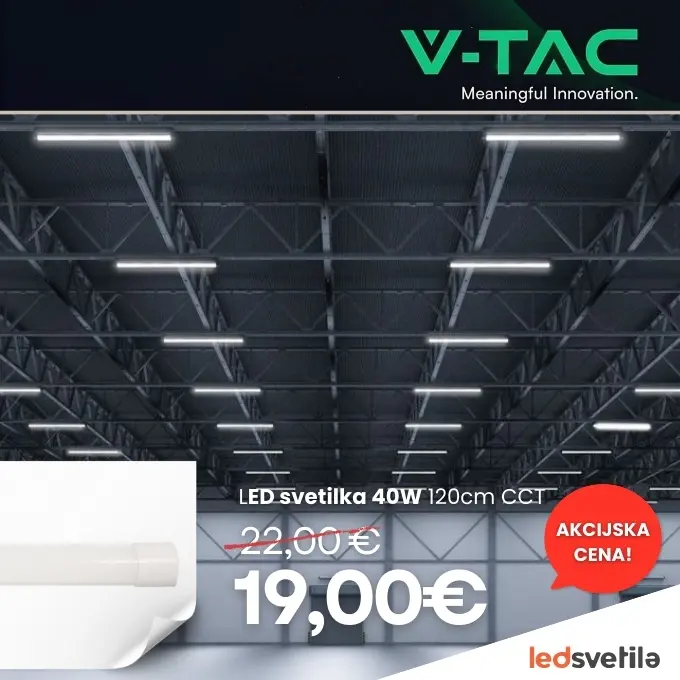 LED svetilka 40W 120cm CCT