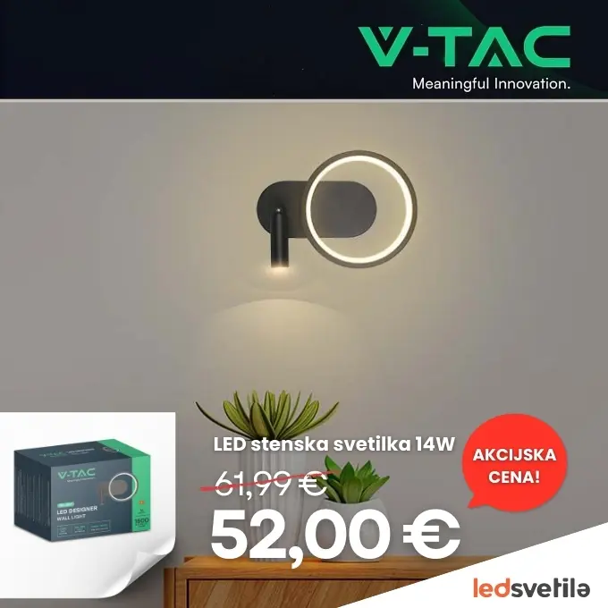 LED stenska svetilka 14W 250x100x180mm