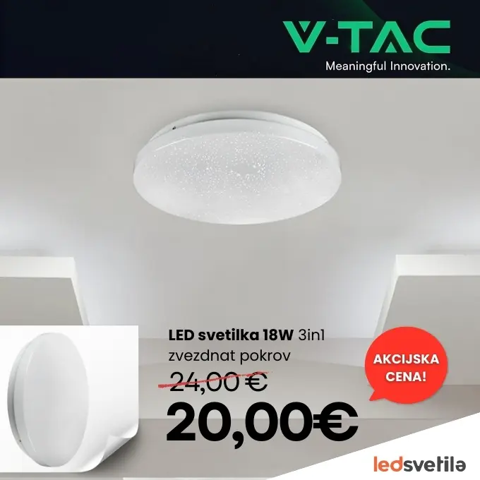 LED svetilka 18W 3in1 zvezdnat pokrov