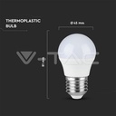LED Bulb - SAMSUNG CHIP 4.5W E27 A++ G45 Plastic 3000K
