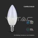 LED Bulb - SAMSUNG CHIP 4.5W E14 A++ Plastic Candle 6400K 