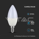 LED Bulb - SAMSUNG CHIP 5.5W E14 Plastic Dimmable Candle 4000K 