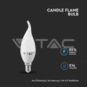 LED Bulb - SAMSUNG CHIP 5.5W E14 Plastic Candle Flame 6400K