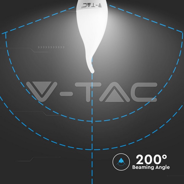 LED Bulb - 4W E14 Candle Flame 6400K                            