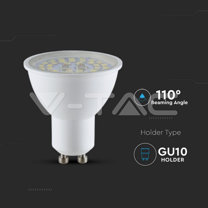 LED Spotlight SAMSUNG CHIP - GU10 5W Transparent 3000K 110°160LM/W