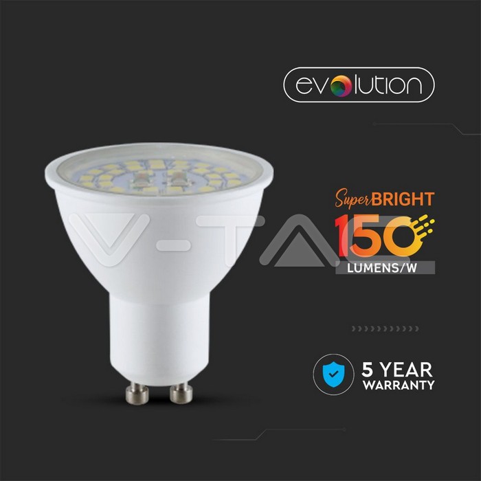 LED Spotlight SAMSUNG CHIP - GU10 5W Transparent 3000K 110°160LM/W