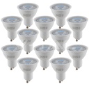 LED Spotlight SAMSUNG CHIP - GU10 5W White Plastic 3000K 12Pcs/Pack 