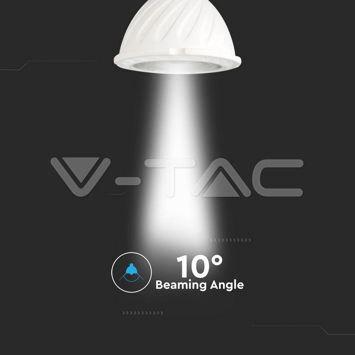 LED Spotlight SAMSUNG CHIP - GU10 6.5W Ripple Plastic 10°D 4000K