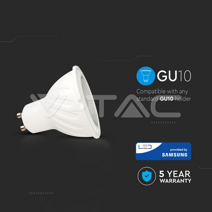 LED Spotlight SAMSUNG CHIP - GU10 6.5W Ripple Plastic 10°D 4000K