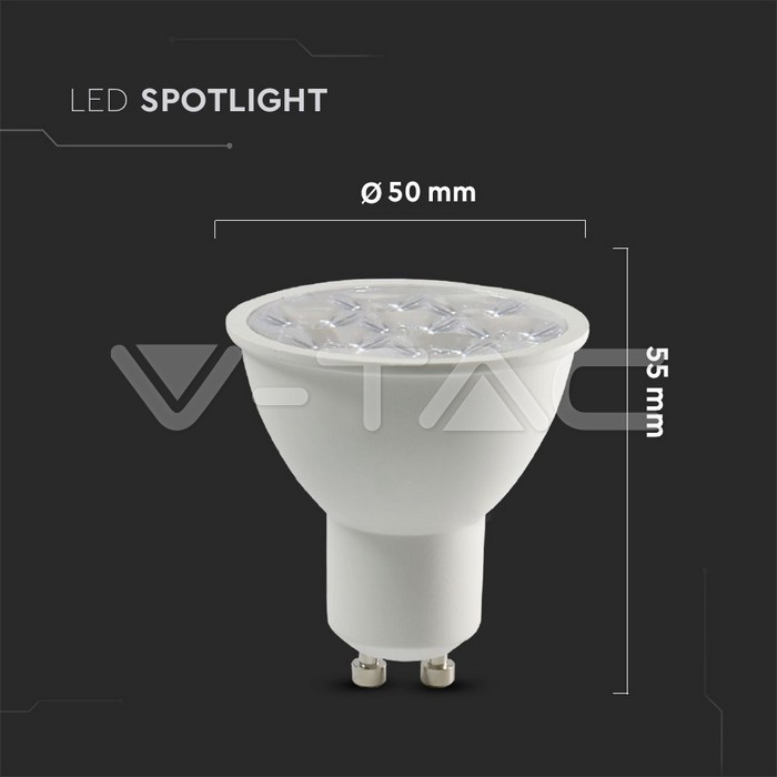 LED Spotlight SAMSUNG CHIP - GU10 6.5W Ripple Plastic 10°D 4000K