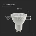 LED Spotlight SAMSUNG CHIP - GU10 6.5W Ripple Plastic 10°D 4000K