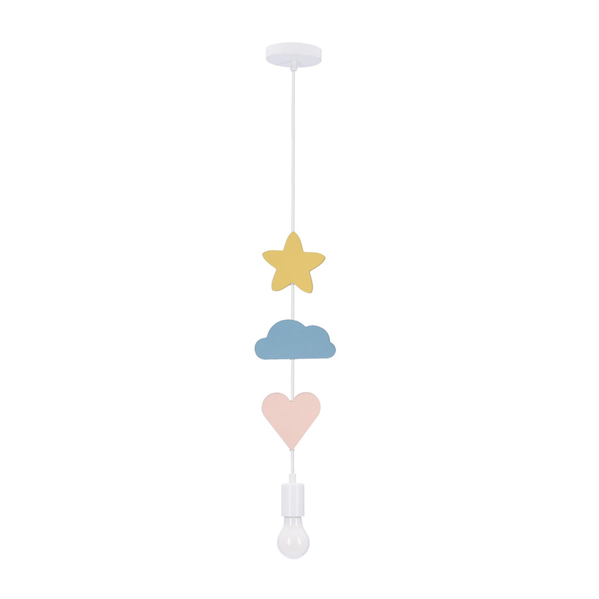 Kids pendant lamp Star, Cloud and Heart