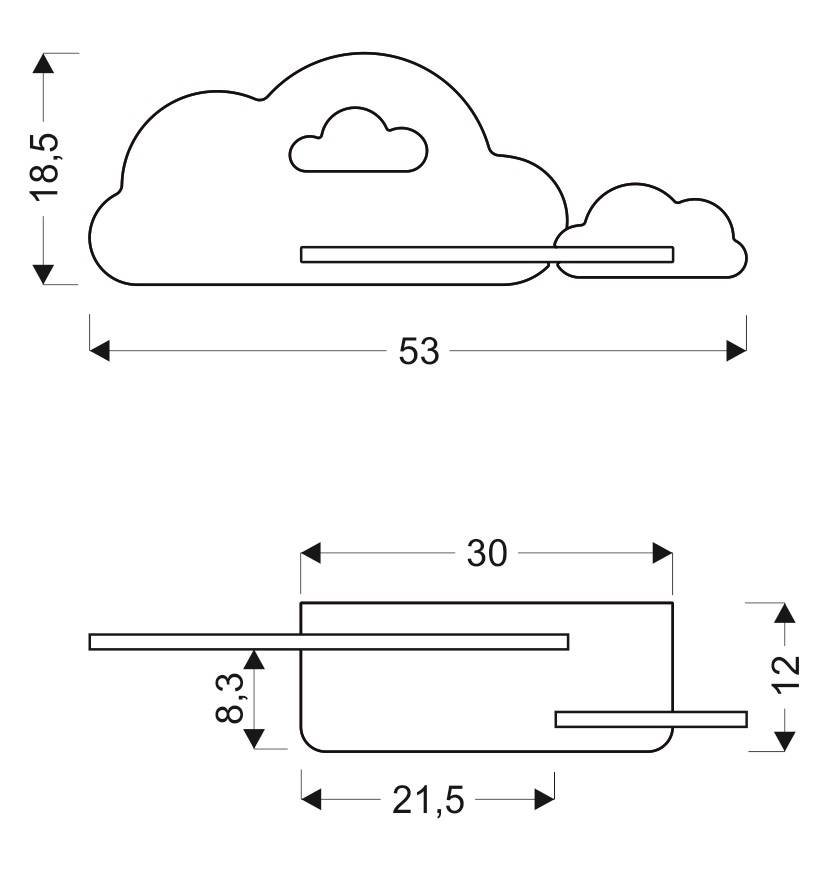 Kids wall lamp Cloud