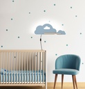 Kids wall lamp Cloud with cable