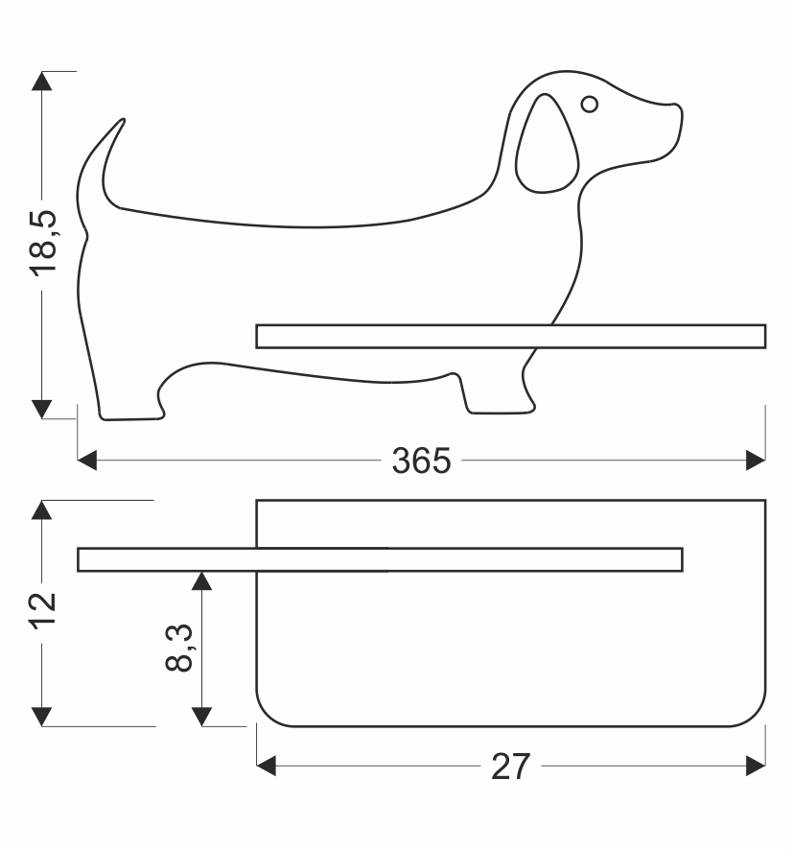 Kids wall lamp Dog