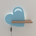 Kids wall lamp Heart with cable