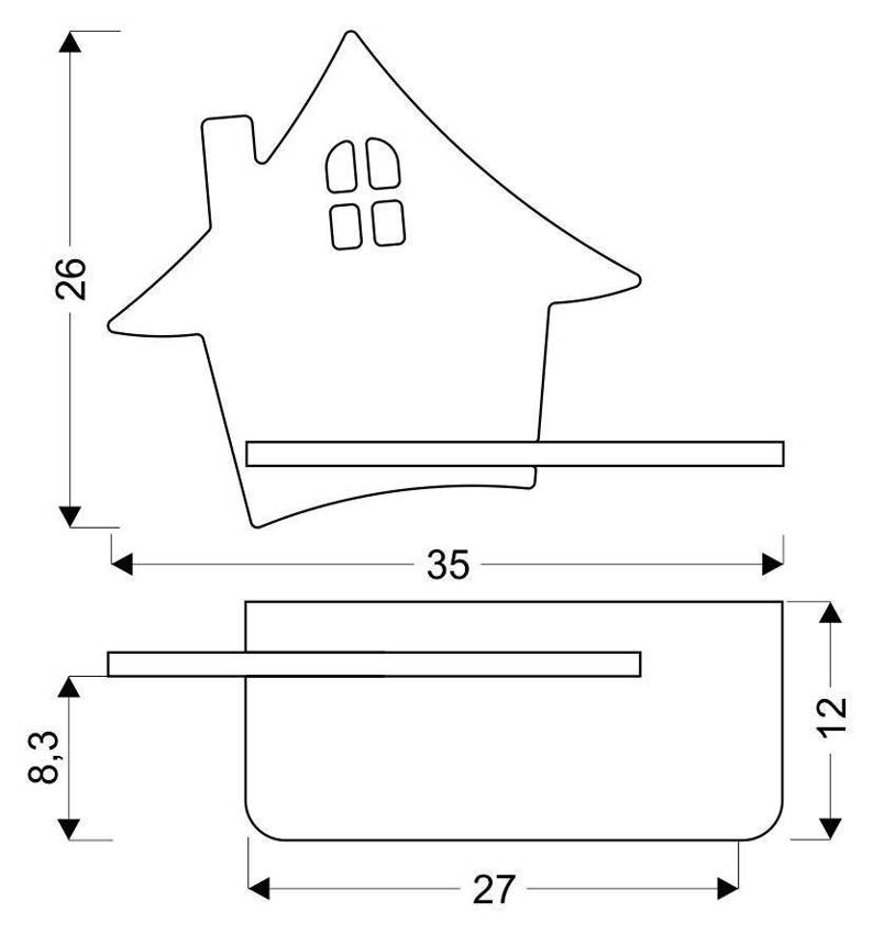 Kids wall lamp House