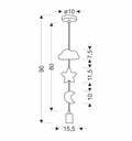 Kids pendant lamp Cloud, Star & Moon