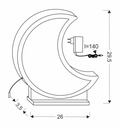 Kids table lamp Moon