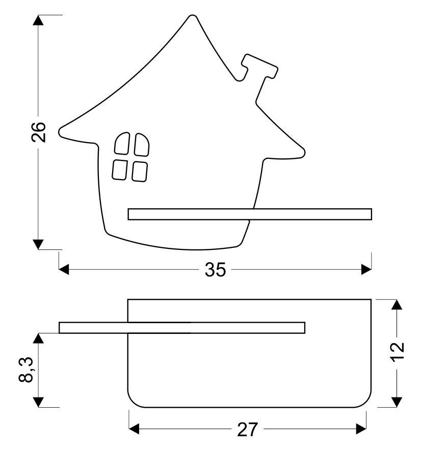 Kids wall lamp House with cable