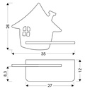 Kids wall lamp House with cable