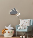 Kids wall lamp Rabbit with cable