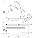 Kids wall lamp Rabbit with cable