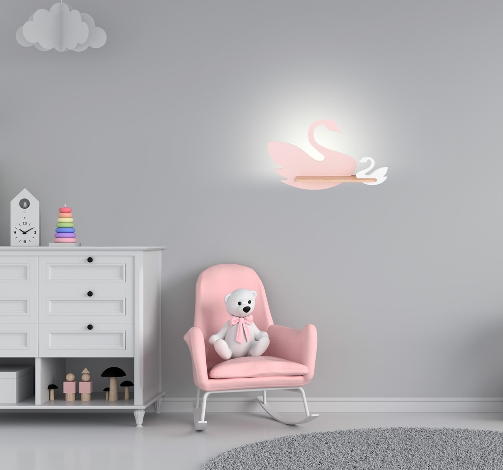 Kids wall lamp Swan