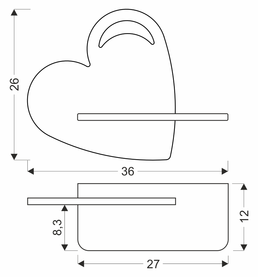 Kids wall light Heart