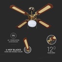 1*E27 LED Ceiling Fan 4 Blades 50W AC Motor 