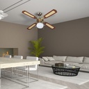 1*E27 LED Ceiling Fan 4 Blades 50W AC Motor 
