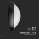 12W LED Full Oval Ceiling Lamp Black Body IP54 