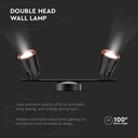 12W Led Wall Lamp Double Head 