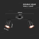 12W Led Wall Lamp Double Head 