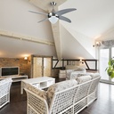 15W LED Ceiling Fan With Rf Kontrol 4 Blades 60W AC Motor 