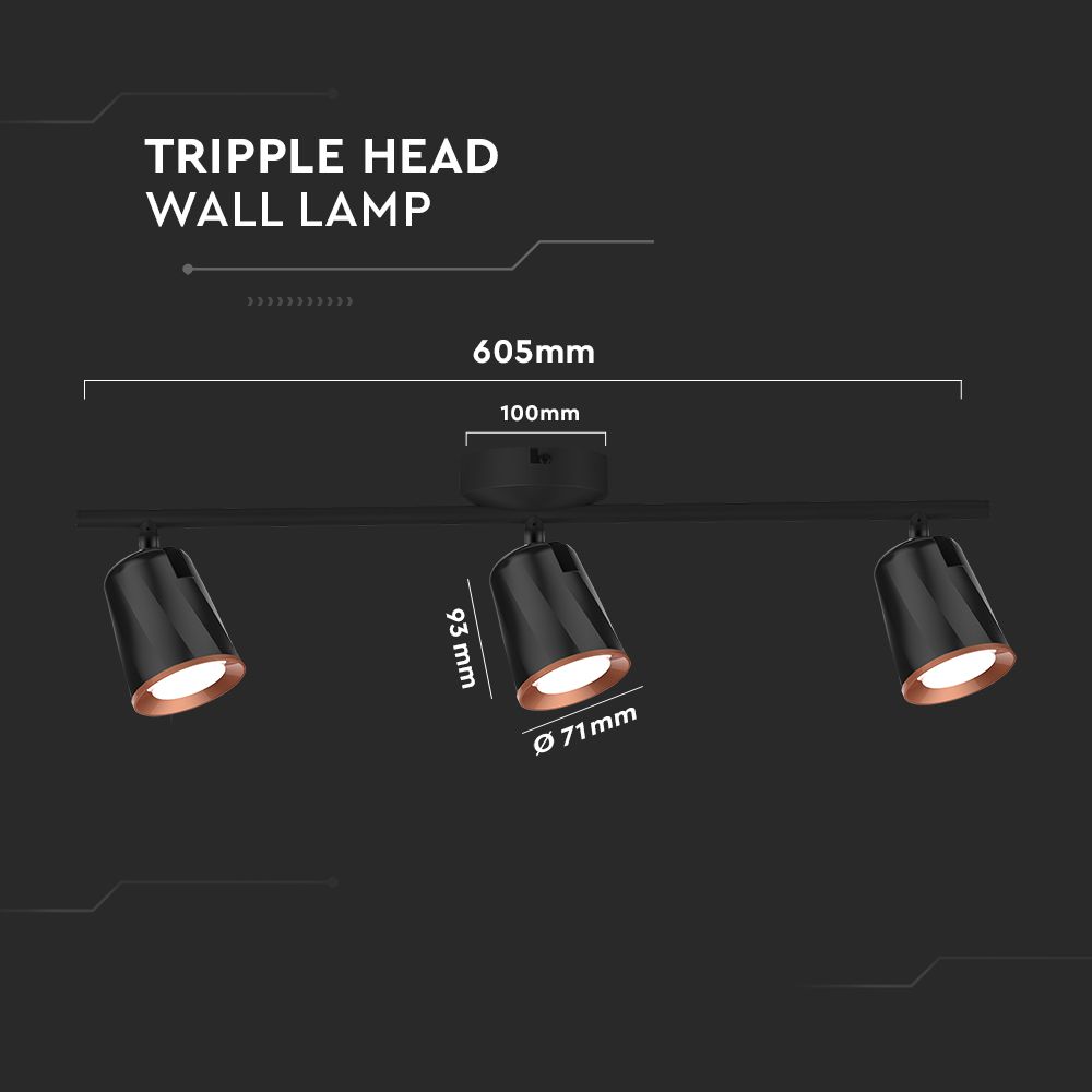 18W Led Wall Lamp Triple Head