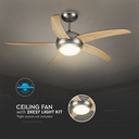2*E27 LED Ceiling Fan With Light Kit Rf Kontrol 5 Blades 60W AC Motor 
