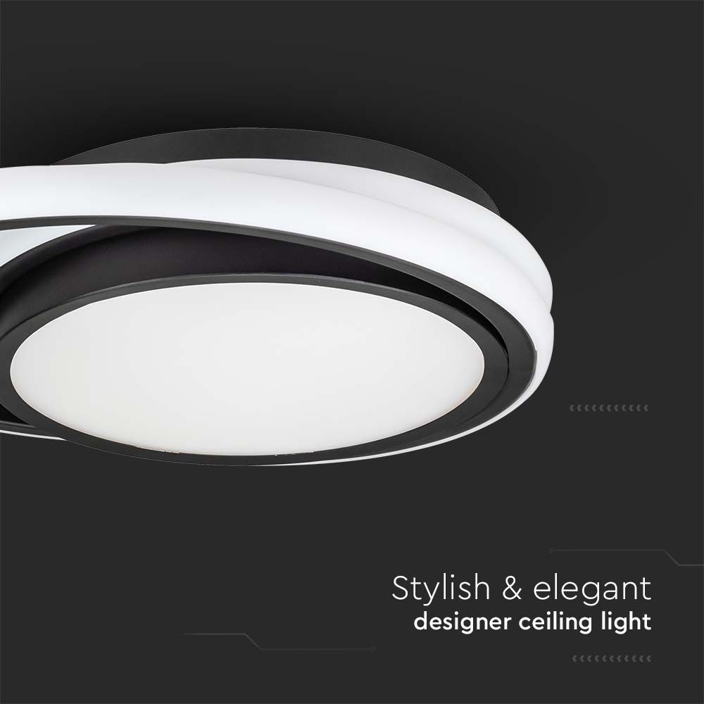 24W LED Designer Ceiling Light Double Round 4000K