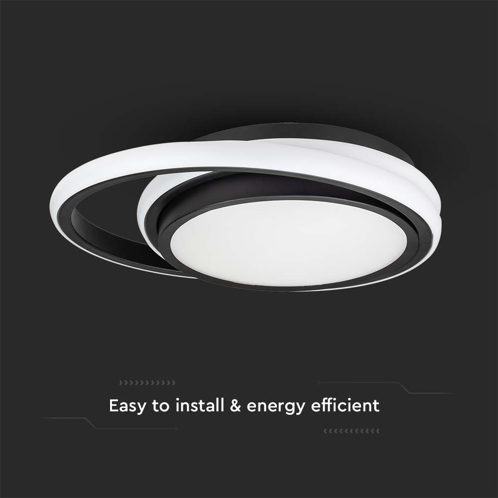 24W LED Designer Ceiling Light Double Round 4000K