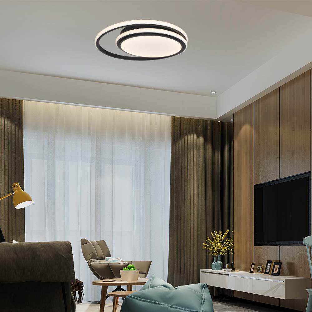 24W LED Designer Ceiling Light Double Round 4000K