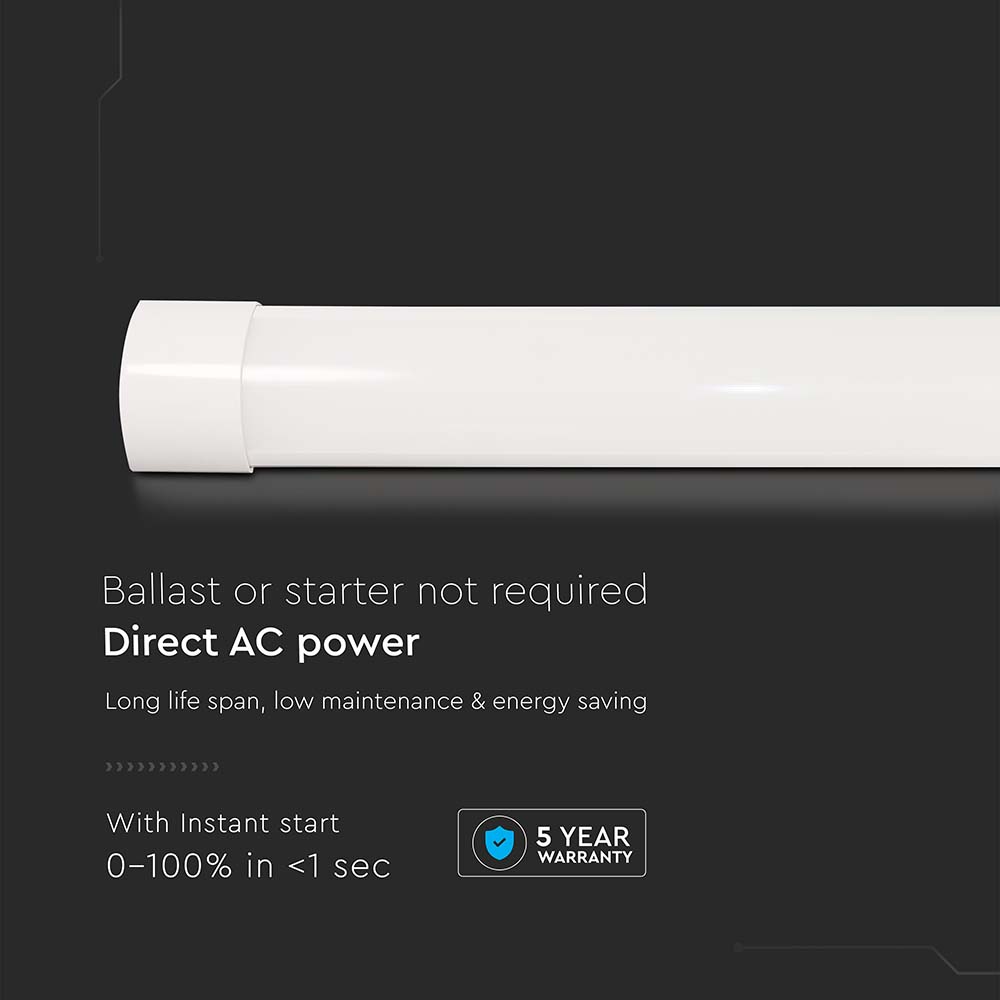 30W LED Plastic Grill Fitting 120CM Fast Connect & Cable 155LM/WATT 3000K 