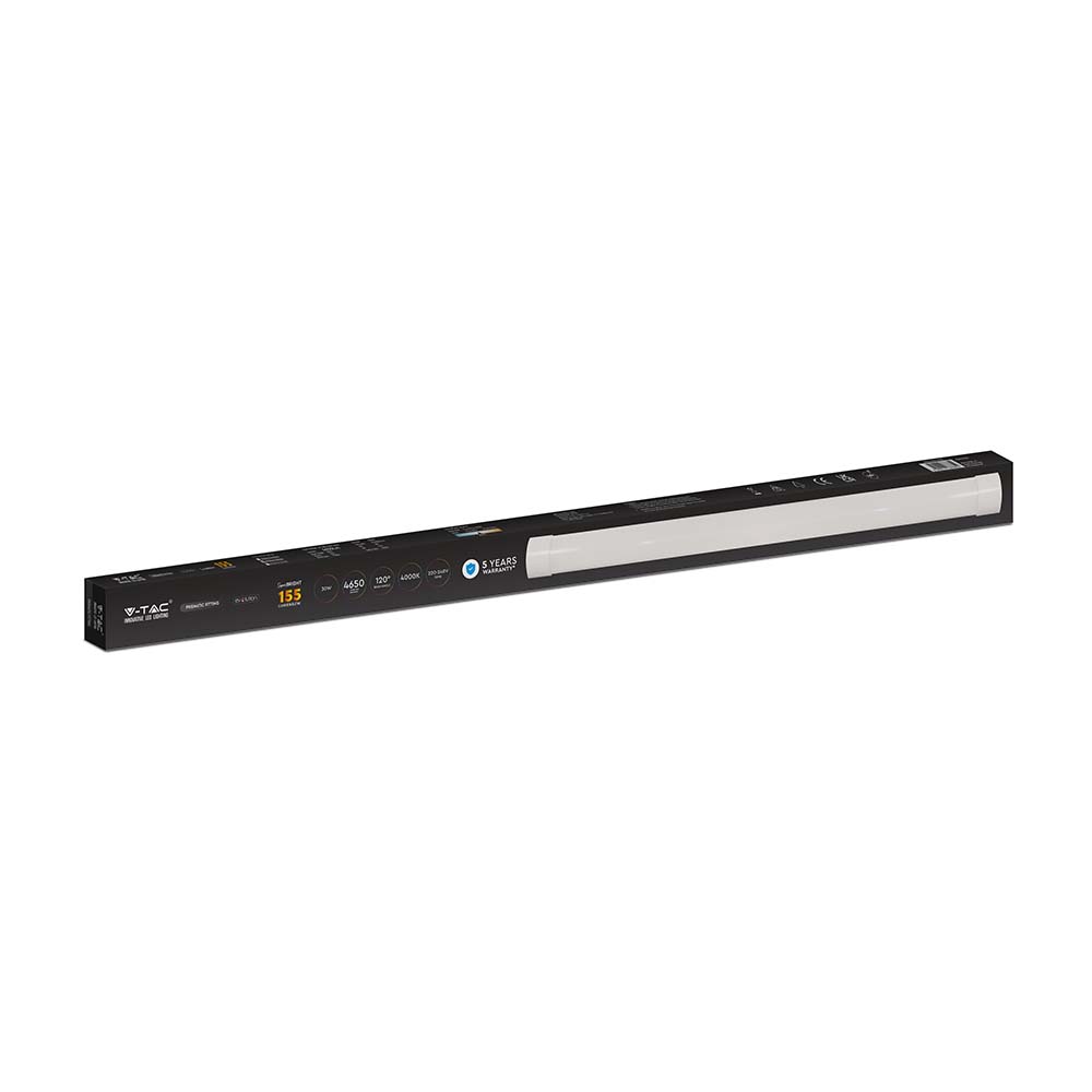 30W LED Plastic Grill Fitting 120CM Fast Connect & Cable 155LM/WATT 3000K 