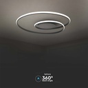 48W LED Designer Ceiling Light 600*50MM Triac Dimmable Black