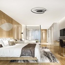 48W LED Designer Ceiling Light 600*50MM Triac Dimmable Black