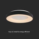 49W LED Decorative Ceiling Light 60*9CM Black Body 3000K