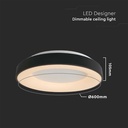 49W LED Decorative Ceiling Light 60*9CM Black Body 3000K