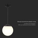 Ceiling Hanging Lamp 1*E27 Matt Black Opal Plastic C Ball