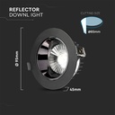LED Downlight - SAMSUNG CHIP 10W COB Reflector Black Housing 