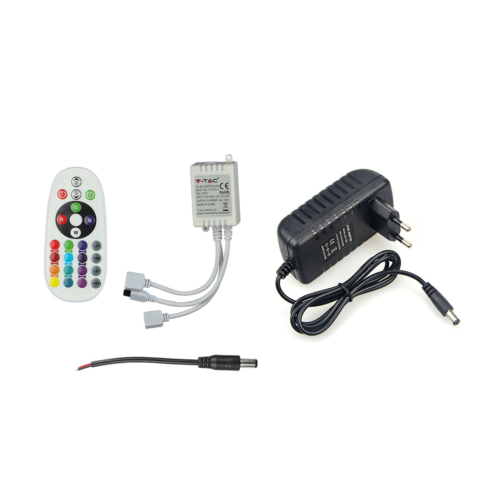 LED Strip RGB Set SMD5050 300LED 2x5M With Remote + Adaptor 