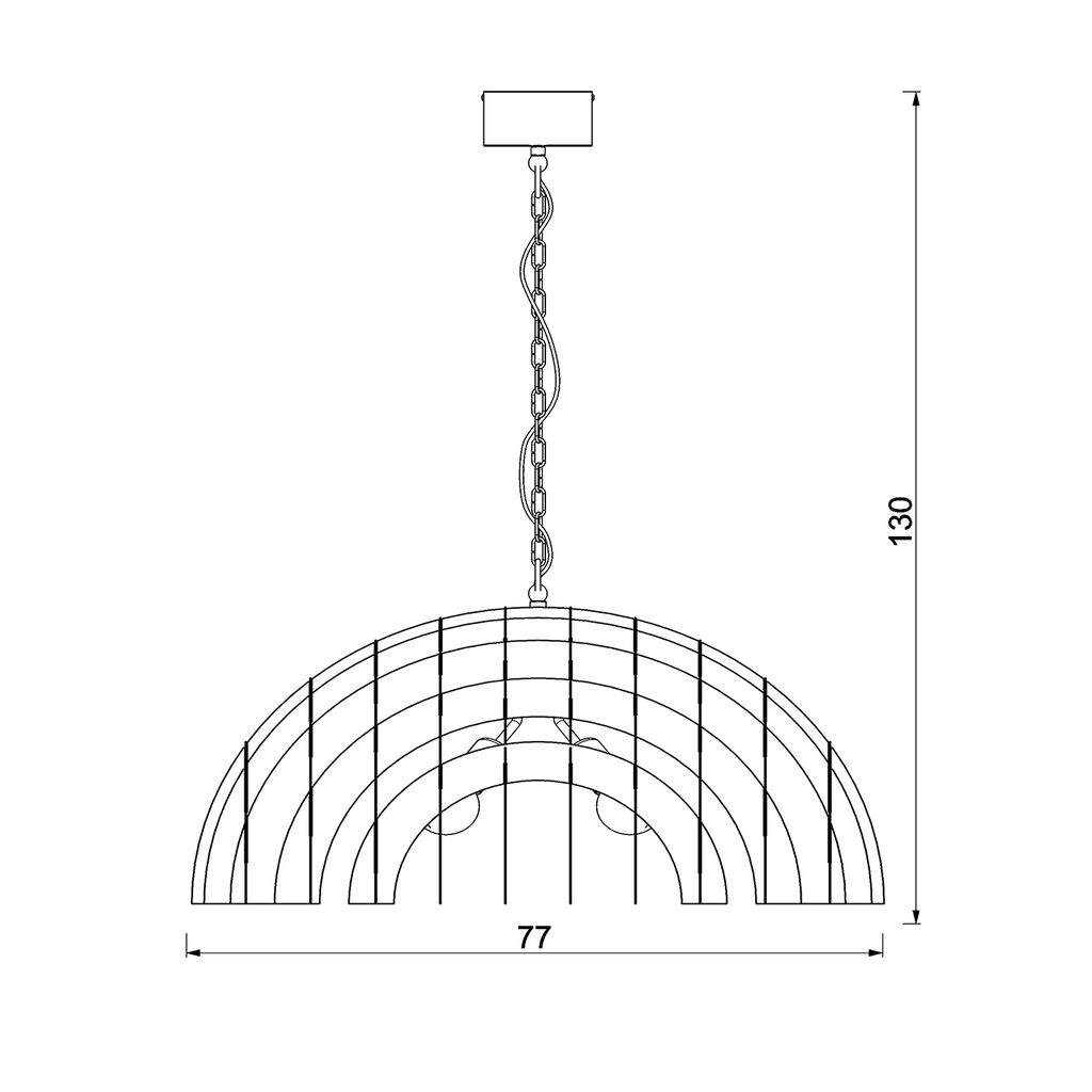 Pendant light Space Eliptic Dome